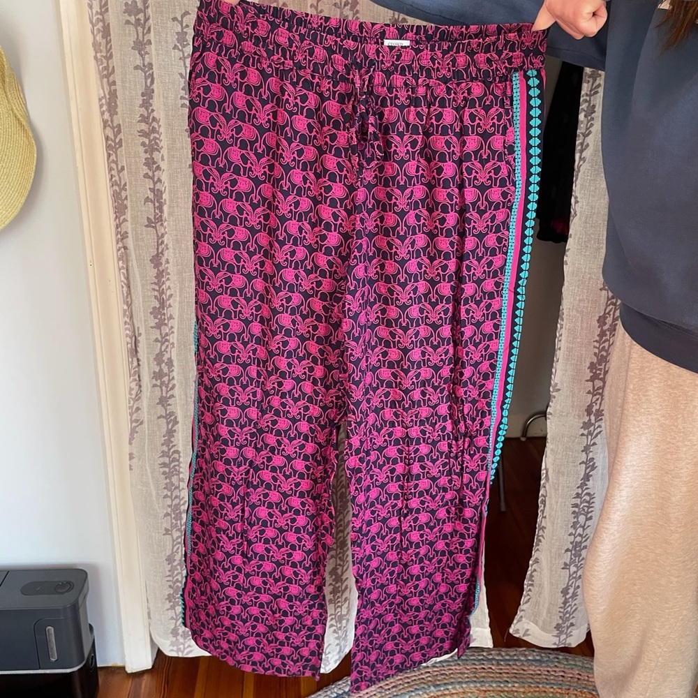Stylish Pink and Blue Women's Pants